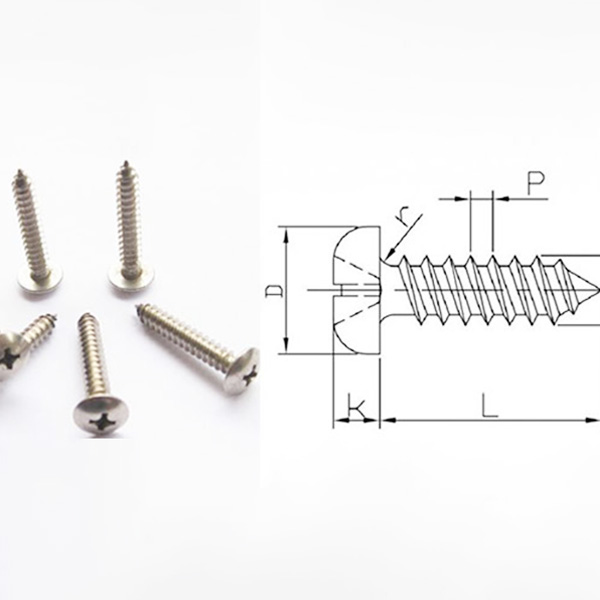 Round head wood screws